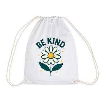 Inspirational flower with message - Drawstring Bag - white - Front