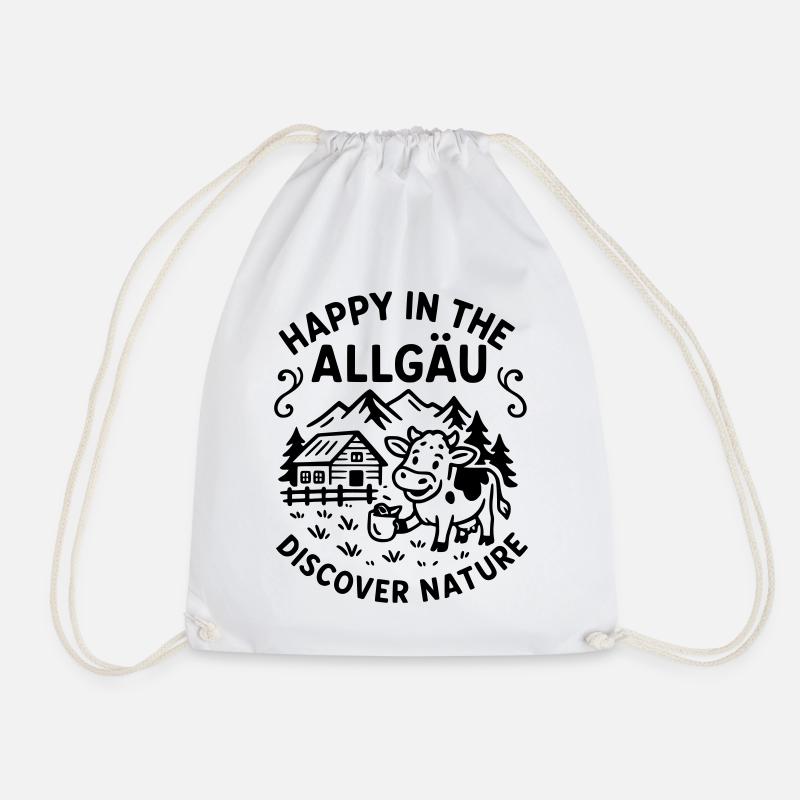 happyallgaeu - Turnbeutel - Weiß