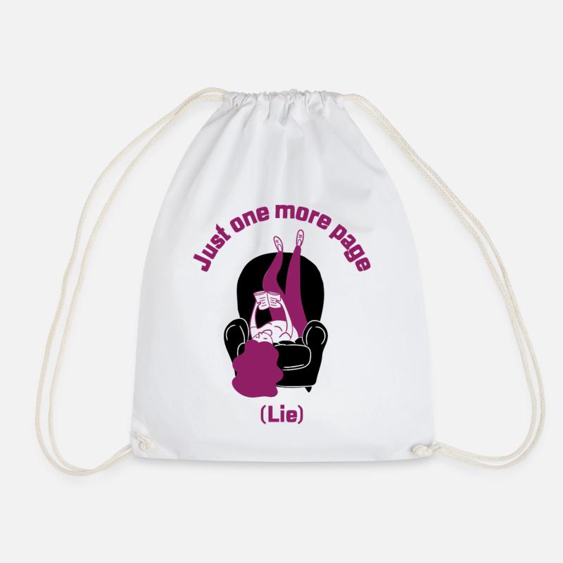 Just One More (Lie) - Drawstring Bag - white