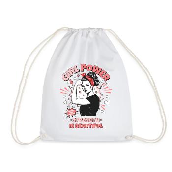 Femme Pop Art Girl Power Girl Power Girl Strong - Sac de sport léger - blanc - Devant