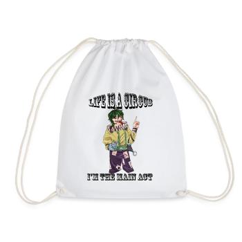 Clown Shirt life is a circus - Drawstring Bag - white - Front
