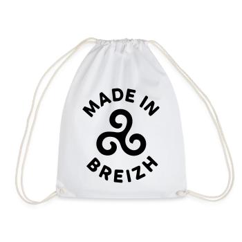 Made in Breizh - Logo avec le triskell breton - Sac de sport léger - blanc - Devant