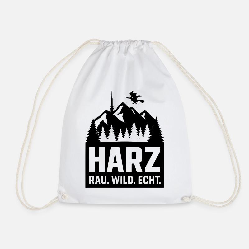 harz wild rau echt - Turnbeutel - Weiß