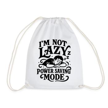 Lazy Lazy Shirt Funny Saying Funny Kids School - Drawstring Bag - white - Front