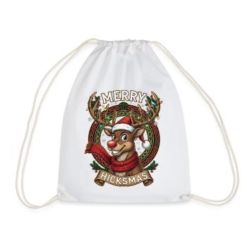 Rentier Rudolph Comic - Weihnachtsgeschenk - Turnbeutel - Weiß - Vorne