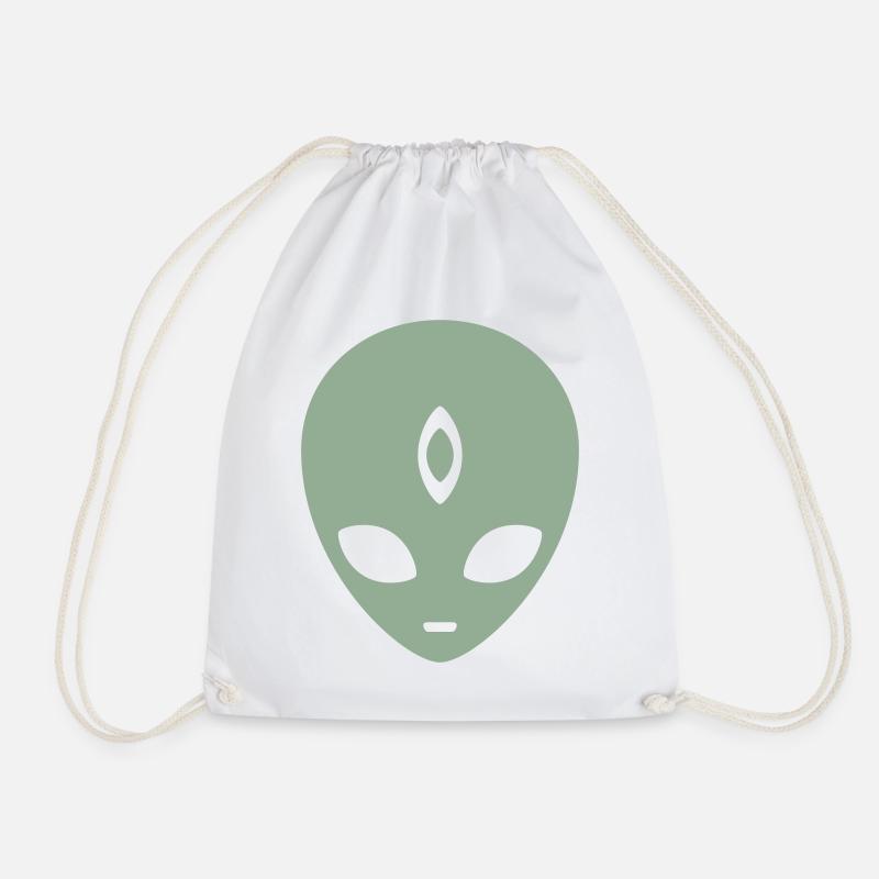 Alien Third Eye Minimalist - Turnbeutel - Weiß