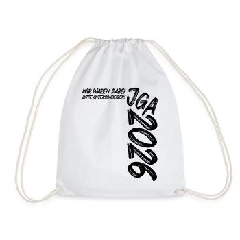 Bachelor Party 2026 - We were there - Please sign! - Drawstring Bag - white - Front