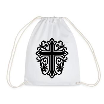 Symbole de croix chrétien - Sac de sport léger - blanc - Devant