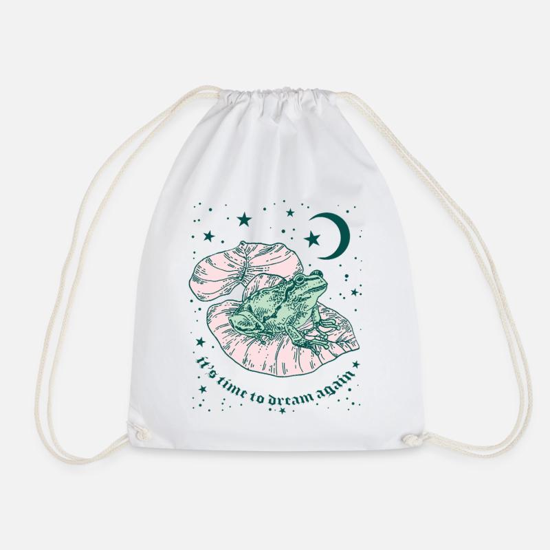IT'S TIME TO DREAM AGAIN - Drawstring Bag - white