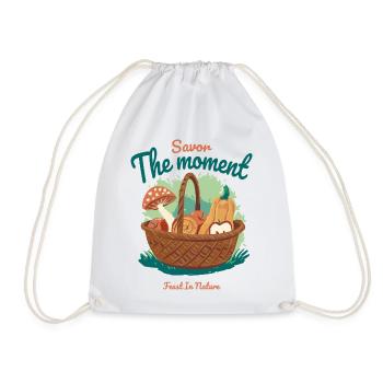 Autumn Basket - Drawstring Bag - white - Front