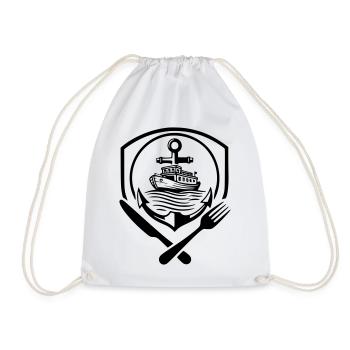 Restaurant Boatman Logo - Drawstring Bag - white - Front