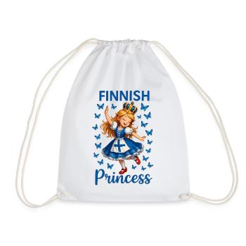 Prinzessin Finnland Blauer Schmetterling - Turnbeutel - Weiß - Vorne