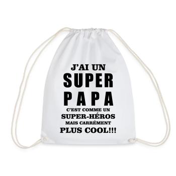 Super papa - Sac de sport léger - blanc - Devant