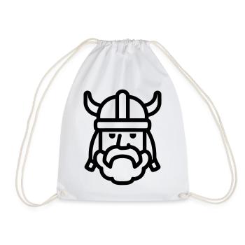 Viking - Drawstring Bag - white - Front