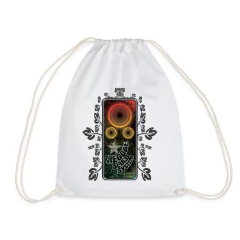 Reggae Sound System Glow - Drawstring Bag - white - Front