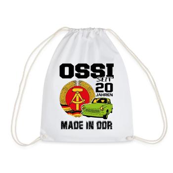 Geburtstag DDR Ossi Ost Produkt 20 Jahre - Turnbeutel - Weiß - Vorne