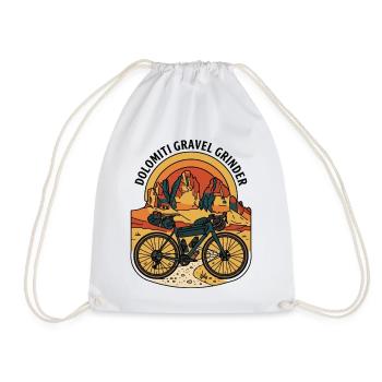 Dolomiti Gravel Grinder Retro-Motorrad - Turnbeutel - Weiß - Vorne