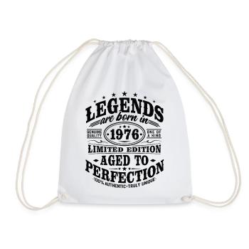1976 Vintage Vintage Birthday Gift Retro - Drawstring Bag - white - Front
