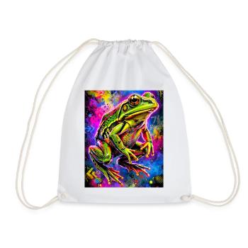 frog - Drawstring Bag - white - Front