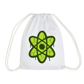 Atom Symbol Graffiti Logo - Drawstring Bag - white - Front