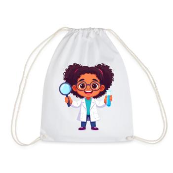 Kawaii Chemist – Art amusant du laboratoire scientifique - Sac de sport léger - blanc - Devant