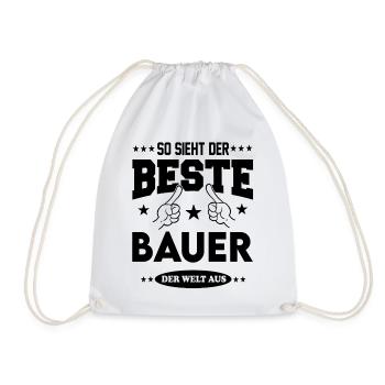 Bauer Der Beste Beruf Shirt Sterne Mann - Turnbeutel - Weiß - Vorne
