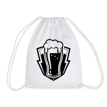 Bierglas Bier - Turnbeutel - Weiß - Vorne