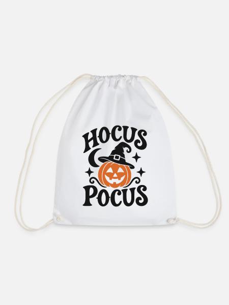 Hokuspokus Hexenhut Kürbis Halloween Gruselig - Turnbeutel - Weiß