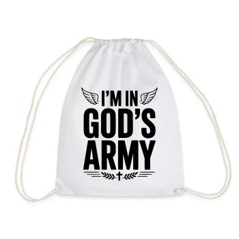 Ich bin in Gottes Armee - Turnbeutel - Weiß - Vorne