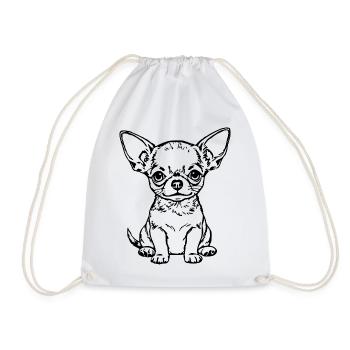 Chihuahua Geschenk Hundeliebhaber  - Turnbeutel - Weiß - Vorne