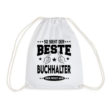 Buchhalter Der Beste Berufe Shirt Sterne Arbeit - Turnbeutel - Weiß - Vorne