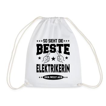Elektrikerin Die Beste der Welt Berufe  Arbeit - Turnbeutel - Weiß - Vorne