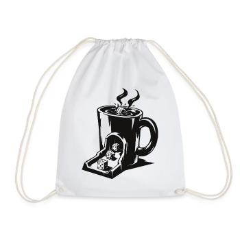 Kaffeewürfelturm - Turnbeutel - Weiß - Vorne
