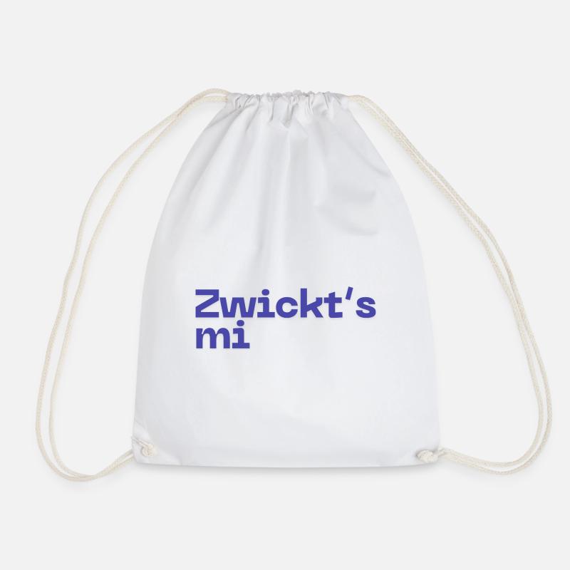 Zwickt's mi - Austropop - Drawstring Bag - white