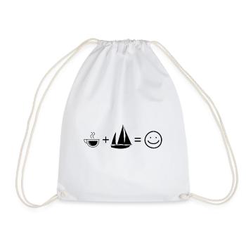 Café Smile Face et Voile - - Sac de sport léger - blanc - Devant