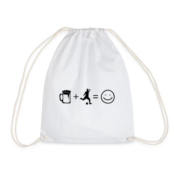 Beer Smile Face et Football 1 - - Sac de sport léger - blanc - Devant