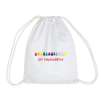Sei einzigartig! LGBTQ - Turnbeutel - Weiß - Vorne