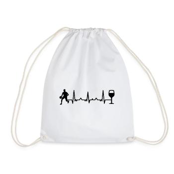 Heartbeat Wine et Basketball - - Sac de sport léger - blanc - Devant