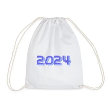 2024 - Drawstring Bag - white - Front