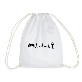 Heartbeat Vin et Agriculture - - Sac de sport léger - blanc - Devant