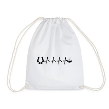 Heartbeat Café et Cheval - - Sac de sport léger - blanc - Devant
