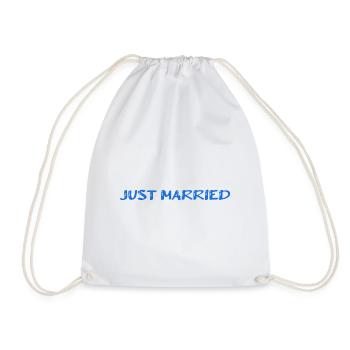 LOVE. COUPLE. JUST MARRIED. EVJF. VALENTINE'S DAY. - Drawstring Bag - white - Front