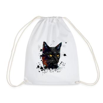 Aquarelle de chat - Sac de sport léger - blanc - Devant