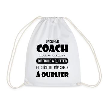 Super coach cadeau coach entrianeur - Sac de sport léger - blanc - Devant