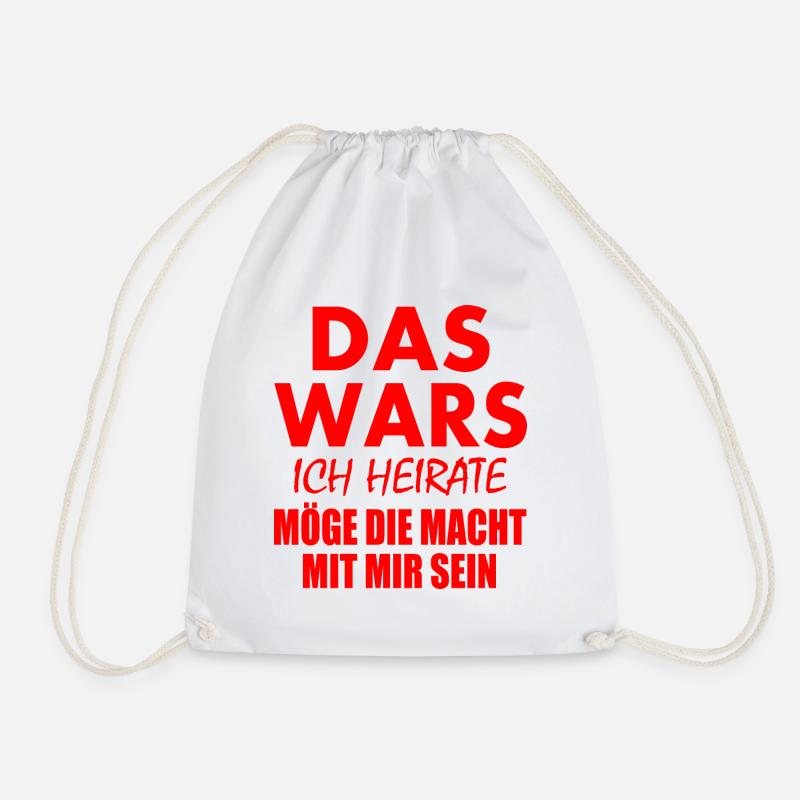 Das wars ich heirate - Turnbeutel - Weiß