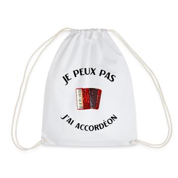 Accordéon humour accordéoniste homme femme - Sac de sport léger - blanc - Devant