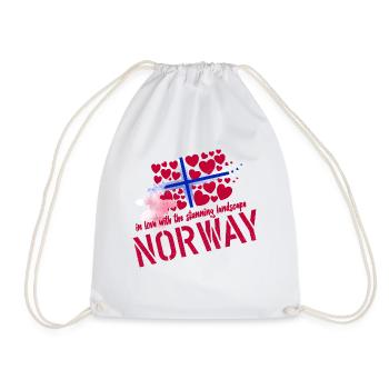 Norwegen Elch norge - Turnbeutel - Weiß - Vorne