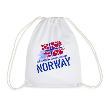 Norwegen Elche norge Norway - Drawstring Bag - white - Front