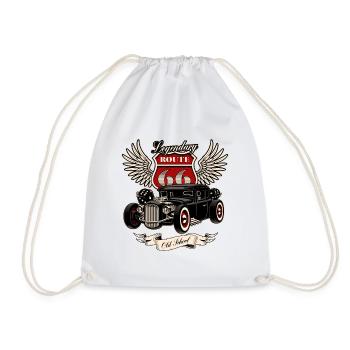 California T-shirt | Hot Rod | Vintage 1007 - Drawstring Bag - white - Front