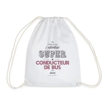 L authentique super conducteur de bus - Sac de sport léger - blanc - Devant